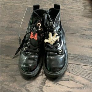 Zara little girl patent leather boots.